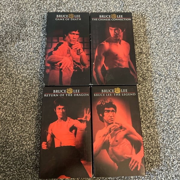 Bruce Lee: The Master Collection VHS 4-Tape Lot