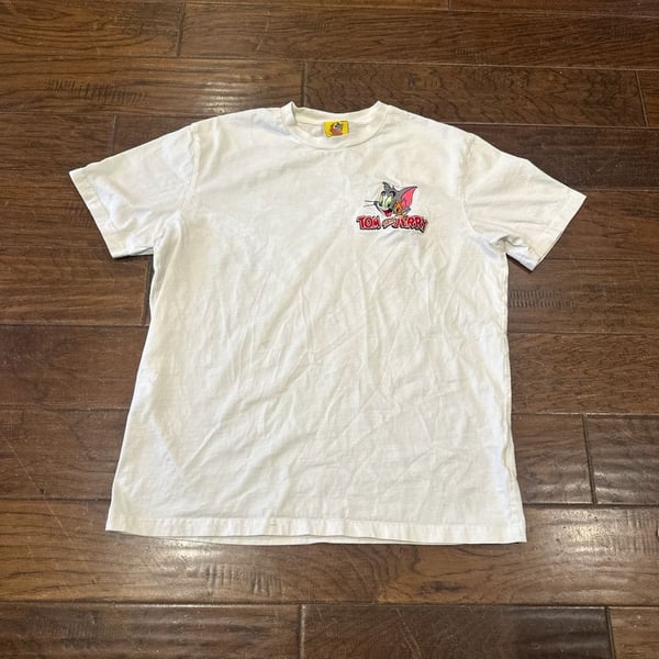 Tom and Jerry Shoe Palace Cartoon Dept Property Of Sketch White Tee Large