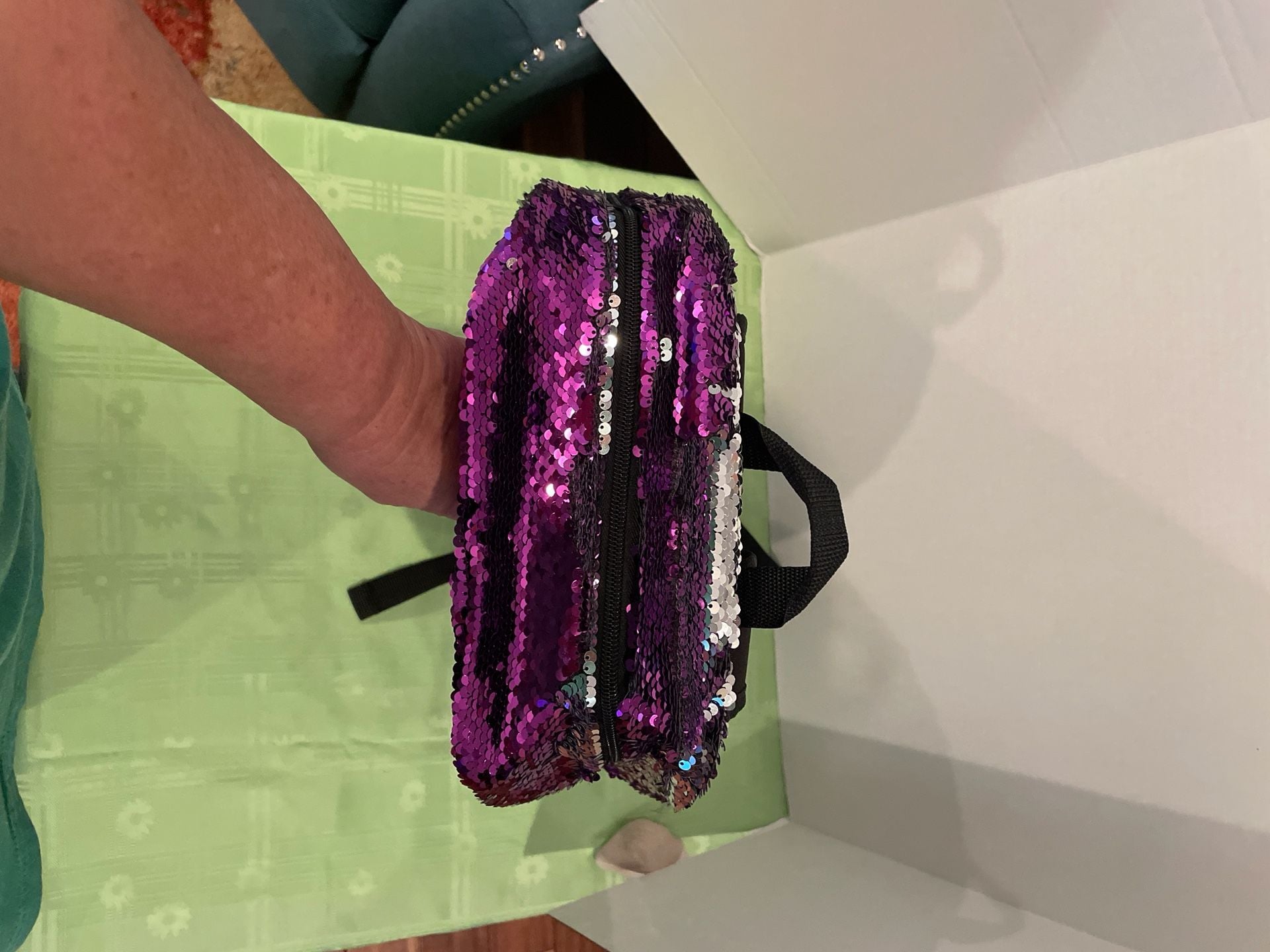 Younique Sequin Backpack Bookbag. Preowned.  Never used.   7