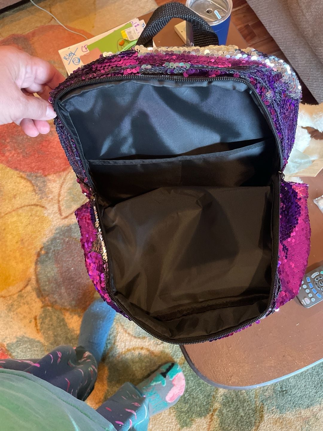 Younique Sequin Backpack Bookbag. Preowned.  Never used.   8