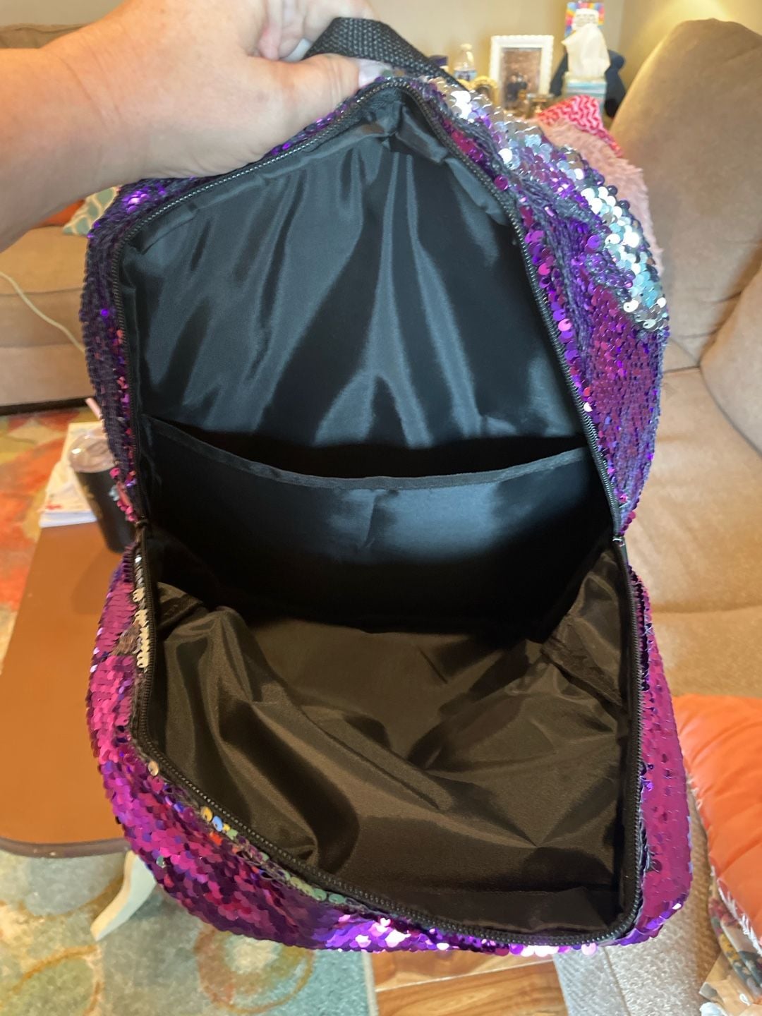Younique Sequin Backpack Bookbag. Preowned.  Never used.   9