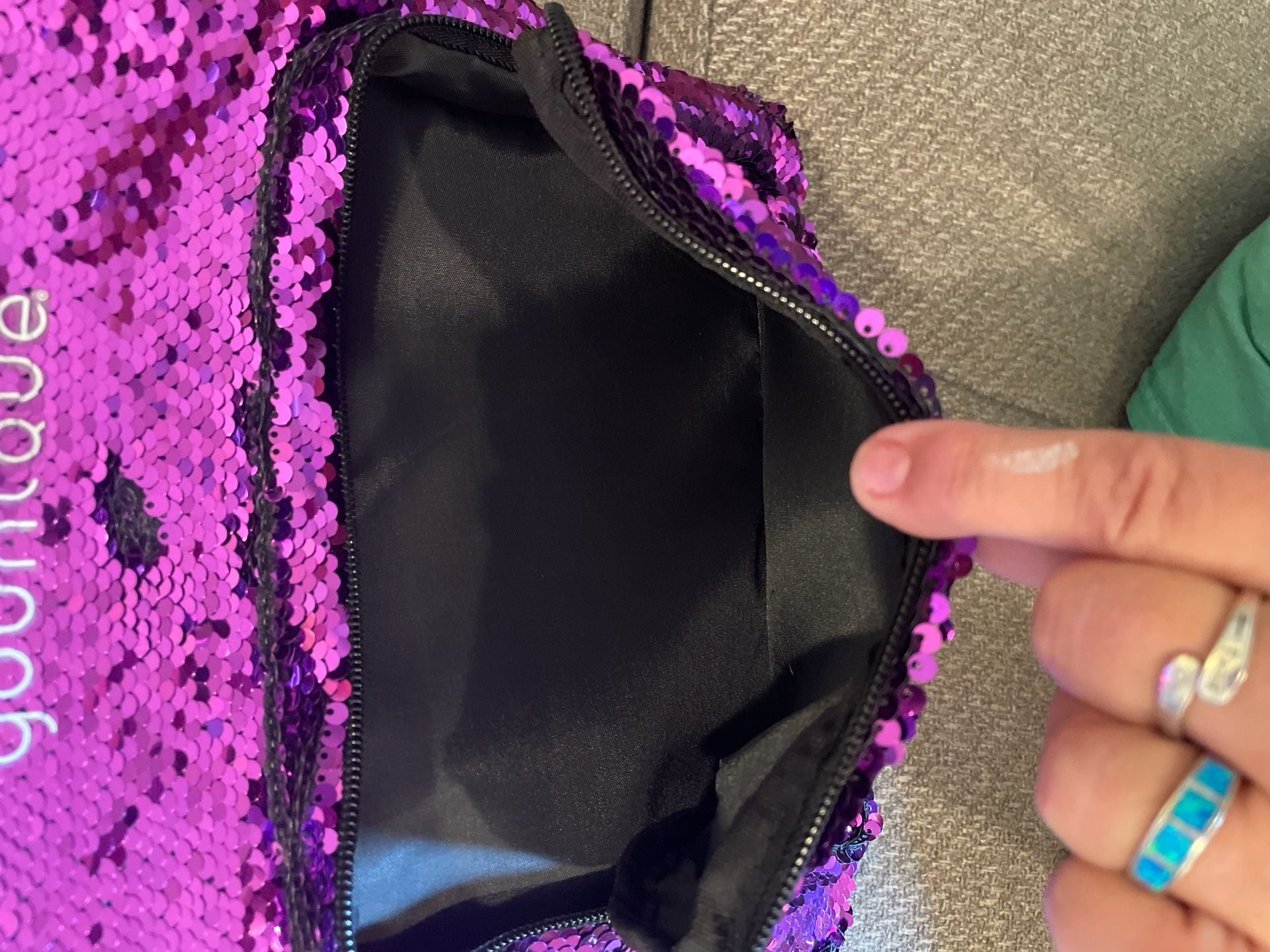 Younique Sequin Backpack Bookbag. Preowned.  Never used.   11