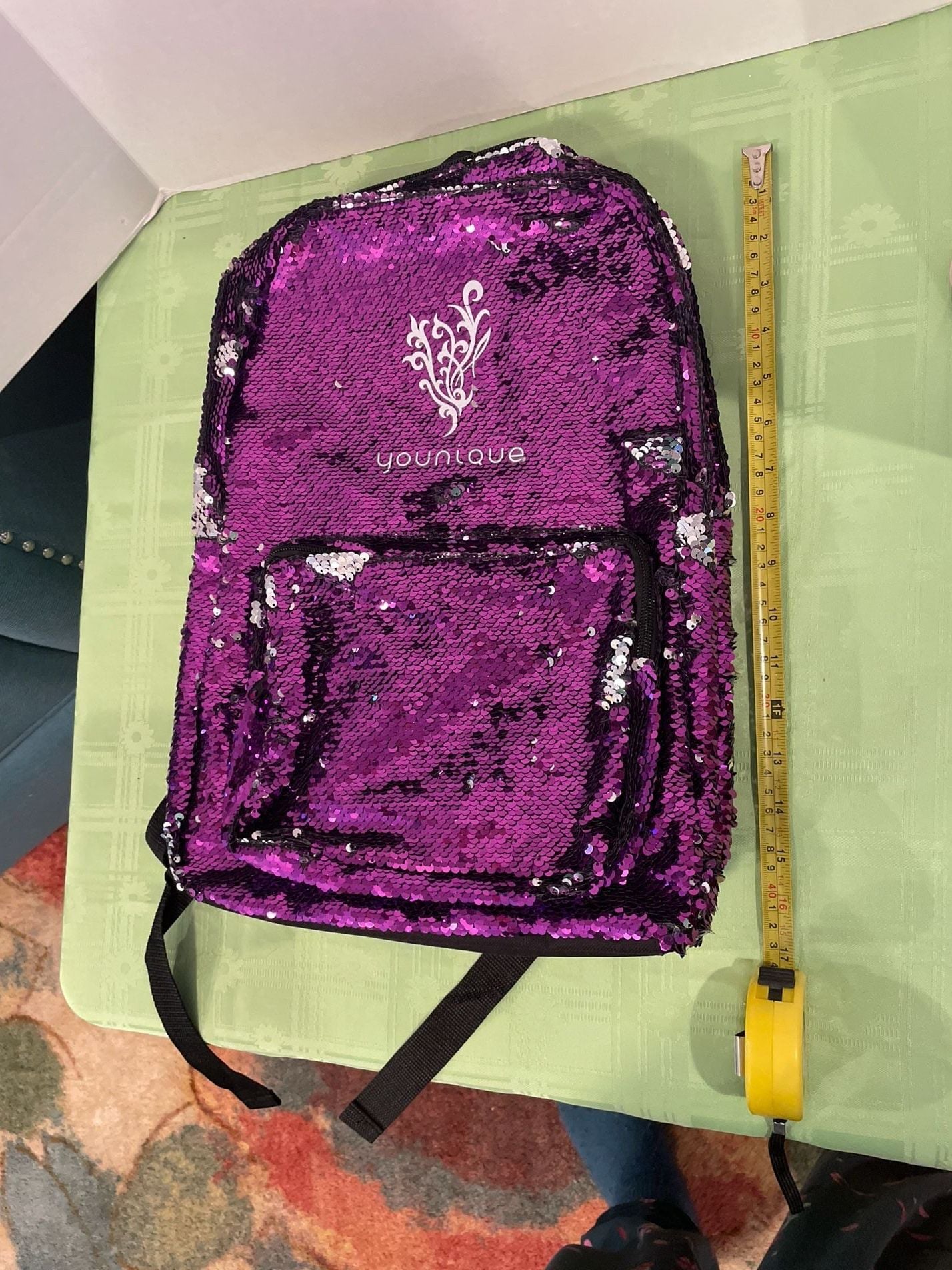 Younique Sequin Backpack Bookbag. Preowned.  Never used.   13