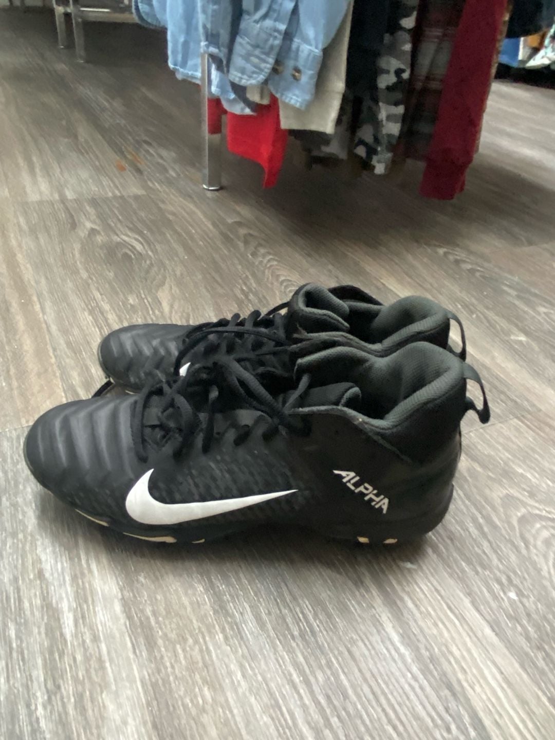 Nike Alpha Fastflex Football Cleats Men's Size 12 (AQ7653-001) Black/White 2