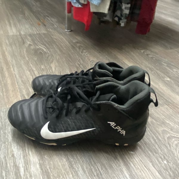 Nike Alpha Fastflex Football Cleats Men's Size 12 (AQ7653-001) Black/White