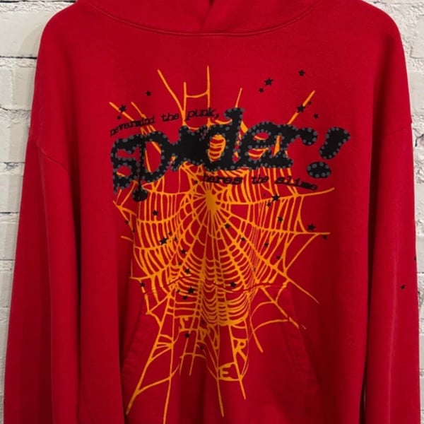 Sp5der P*nk V2 Red Hoodie and Sweatpants Tracksuit Set