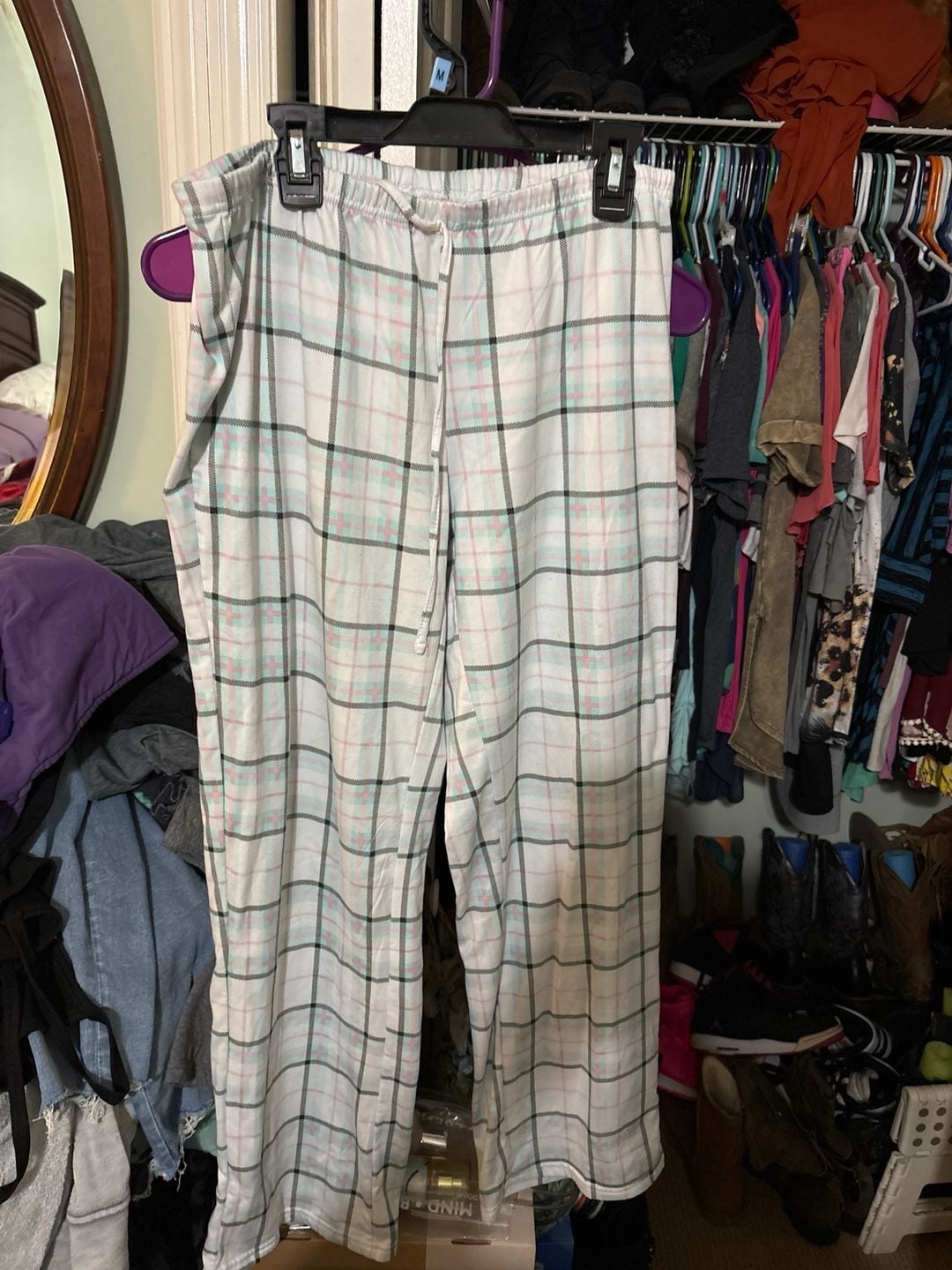 Bobbie Brooks Women's Sleepwear Pastel Plaid Pajama Pants 1