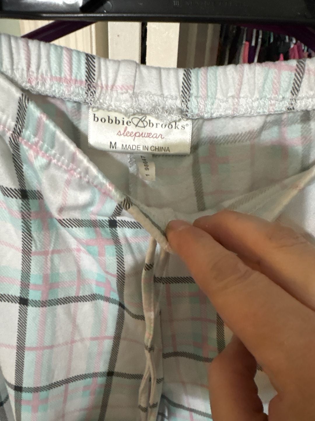 Bobbie Brooks Women's Sleepwear Pastel Plaid Pajama Pants 2