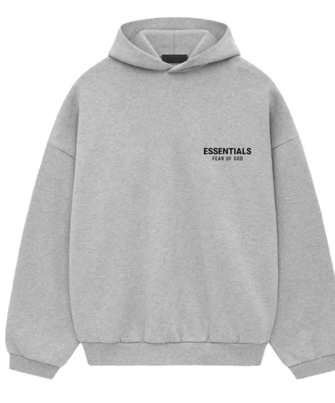 Fear of God Essentials Light Heather Grey Fleece Hoodie 7