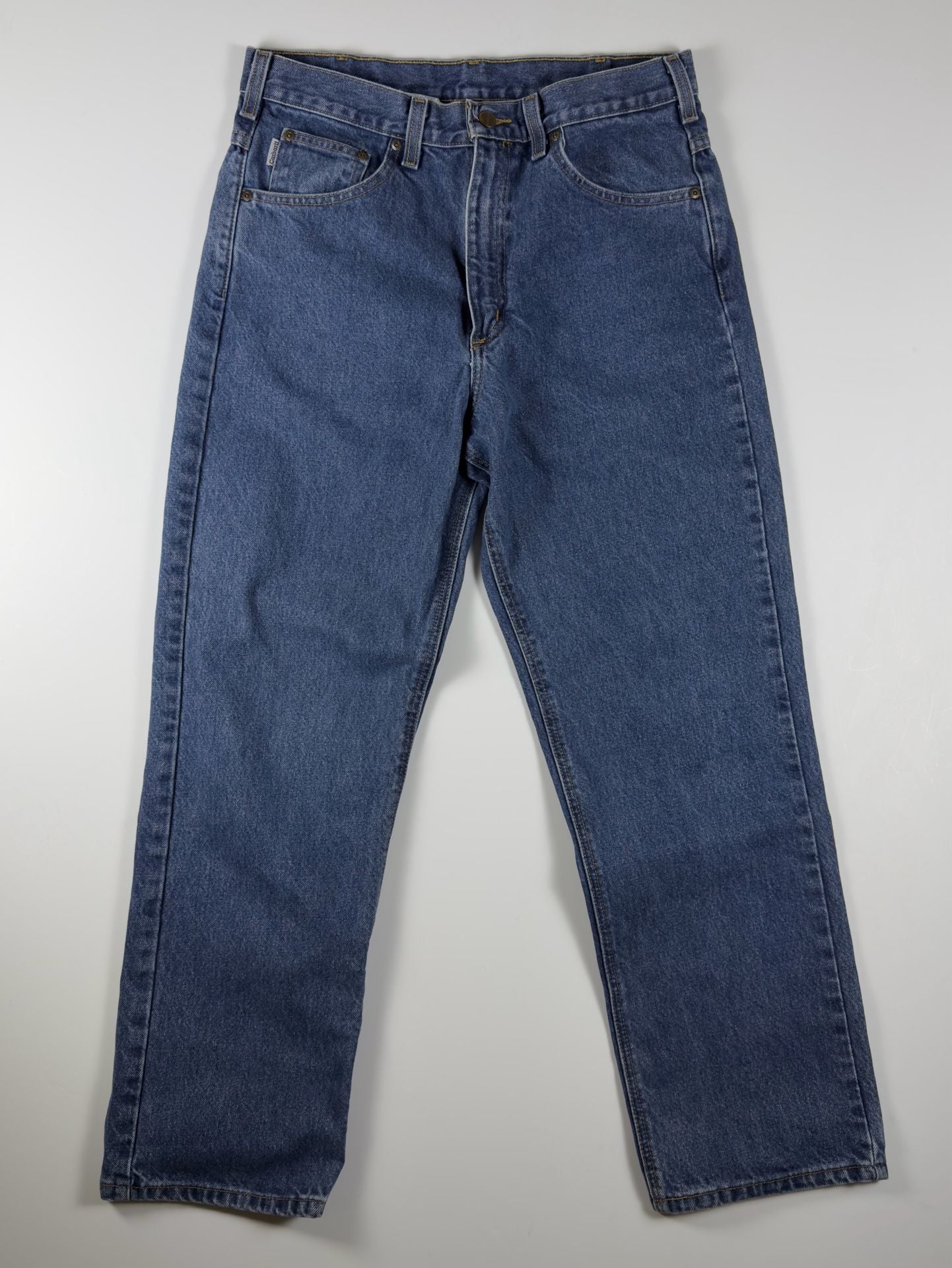 Carhartt B160 DST Relaxed Fit Tapered Leg Denim Jeans 34x30 Vintage Dark Stone 2
