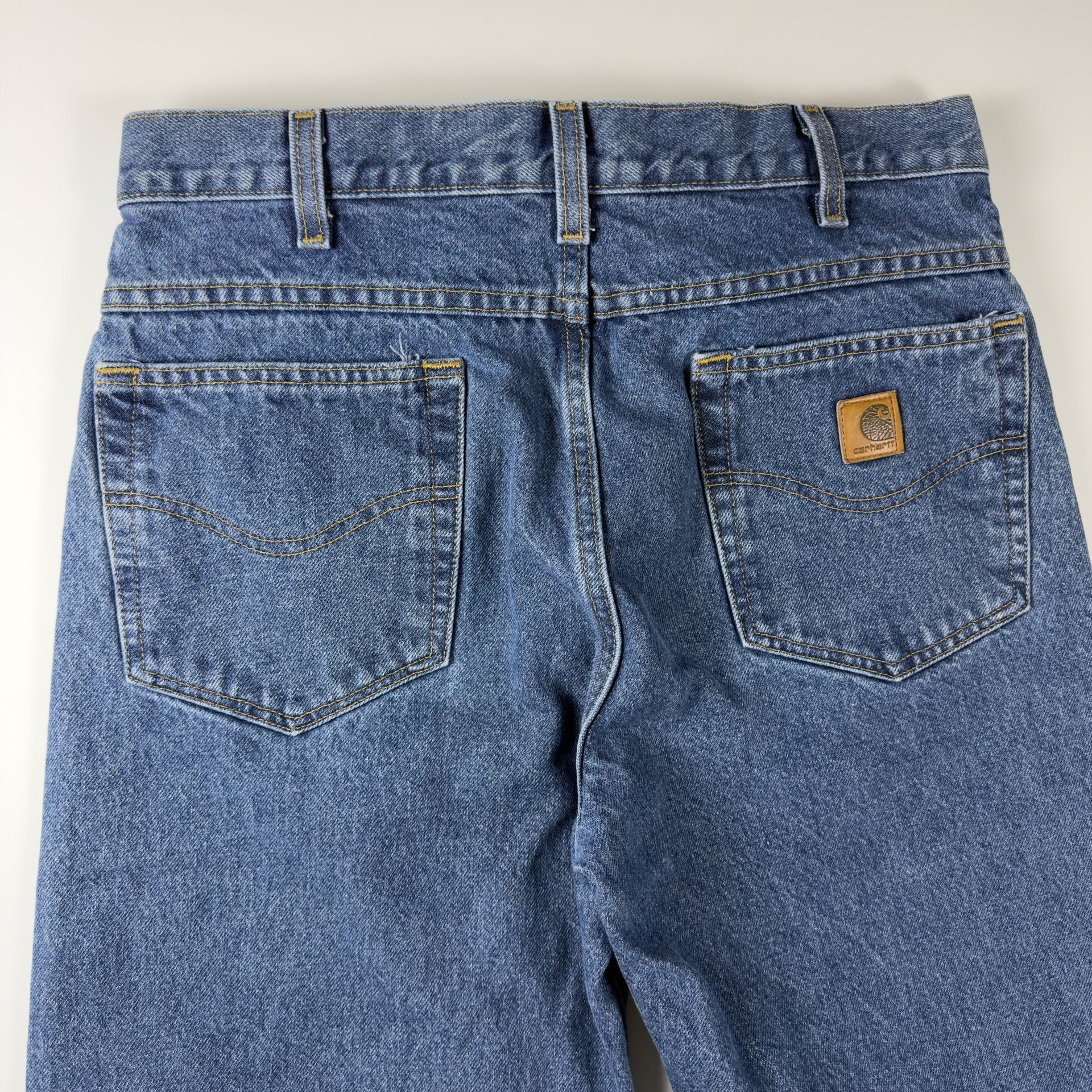 Carhartt B160 DST Relaxed Fit Tapered Leg Denim Jeans 34x30 Vintage Dark Stone 6