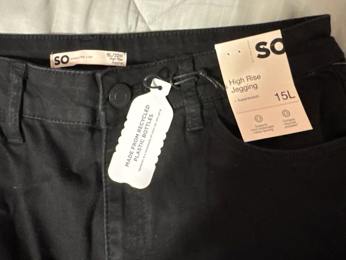 SO Goods for Life High Rise Distressed Jeggings in Black Size 15L 3