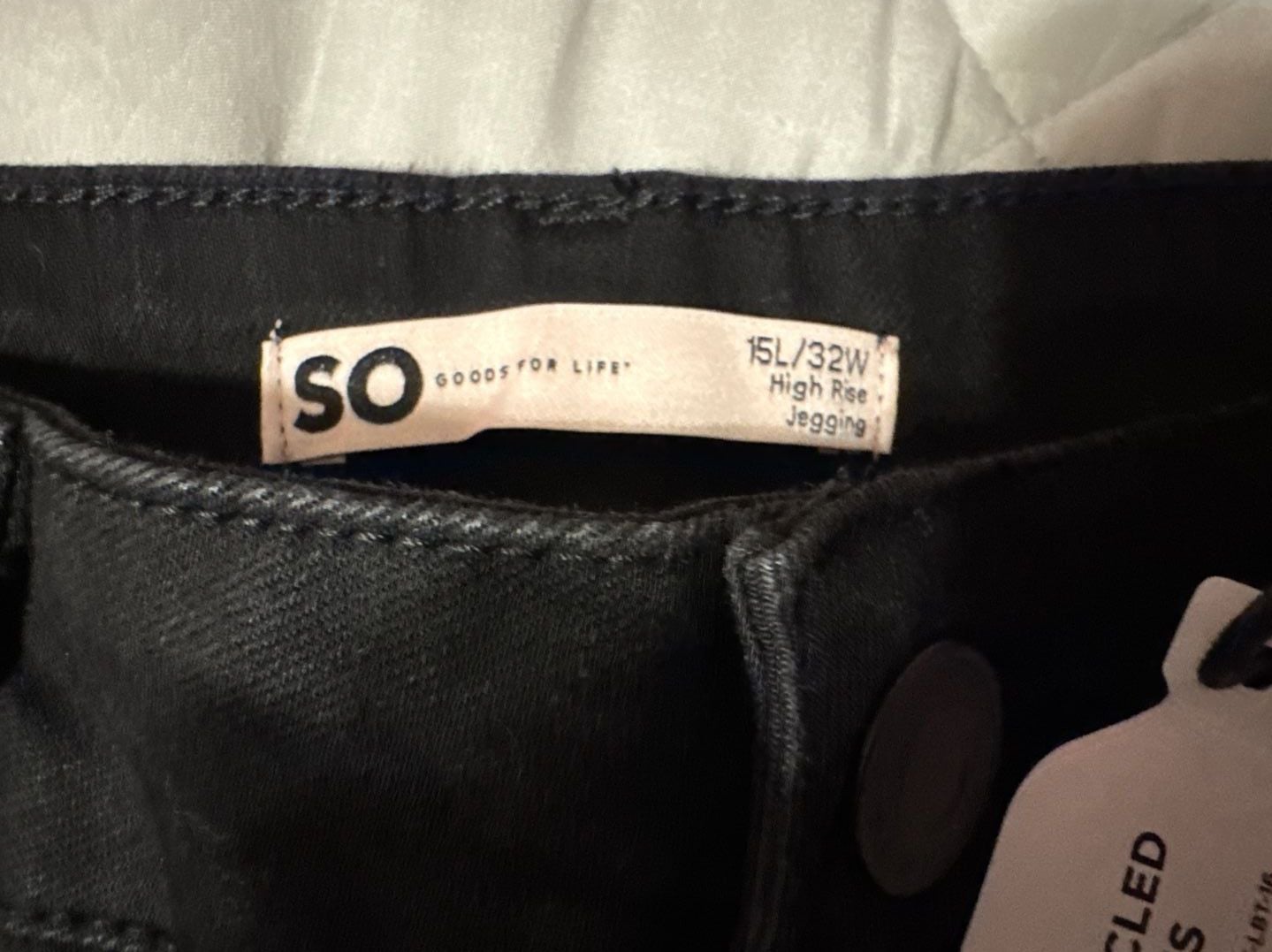 SO Goods for Life High Rise Distressed Jeggings in Black Size 15L 4