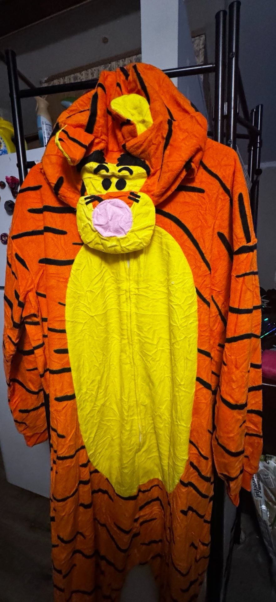 Unisex Adult Tigger Animal Onesie Costume Pajamas XL 8