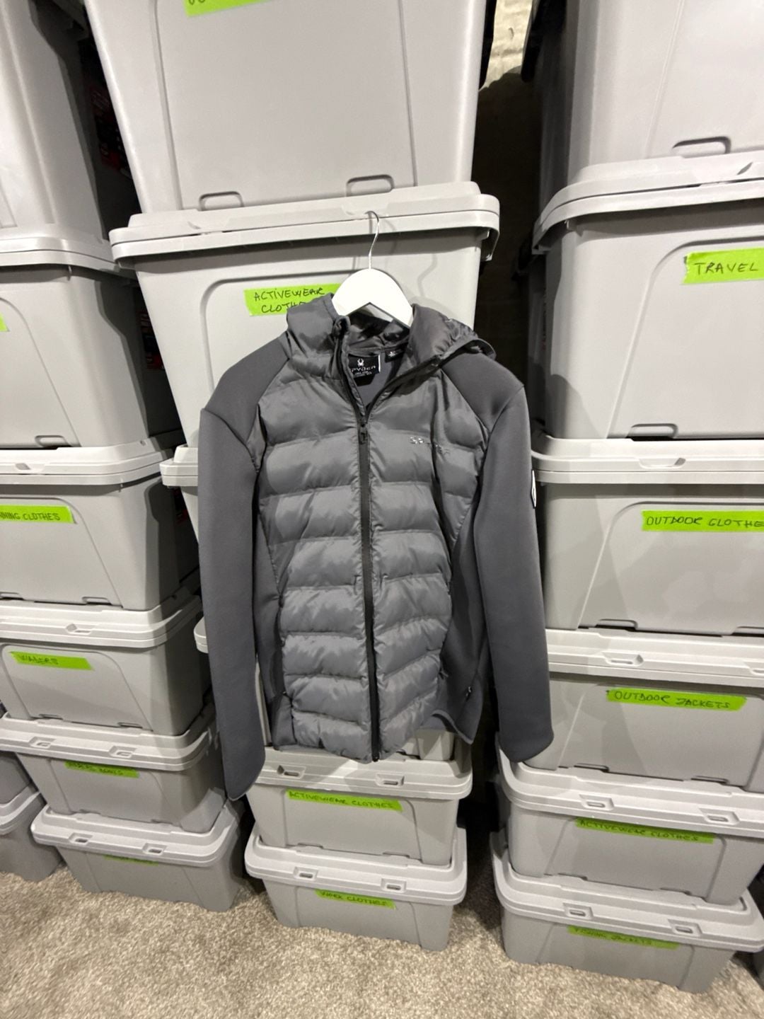 Spyder Men's Stealth Full Zip Hybrid Puffer Softshell Jacket 8