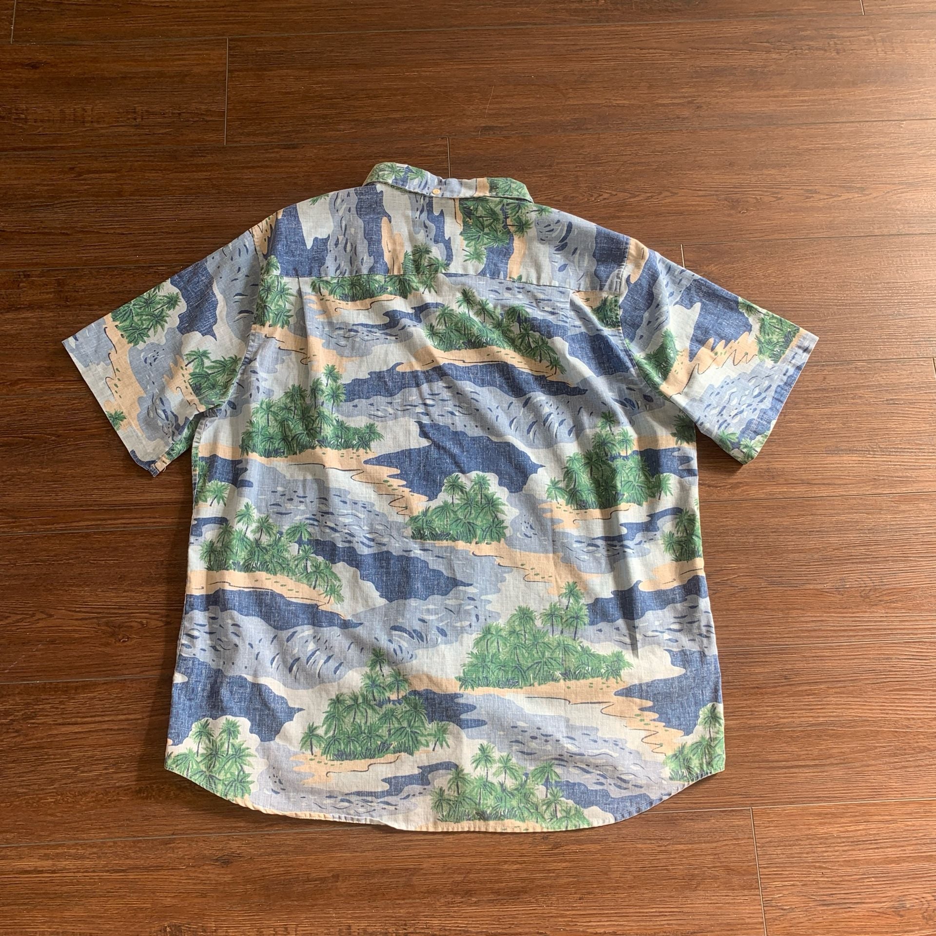 Reyn Spooner XXL Tailored Hawaiian Shirt Tropical Island Palm Tree Print OF 3