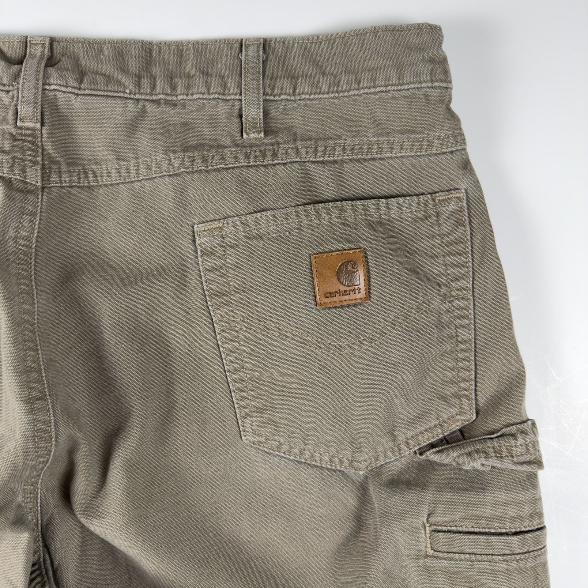 Vintage Carhartt B159 MUS Loose Fit Canvas Carpenter Pants 40 x 32 Mushroom 10