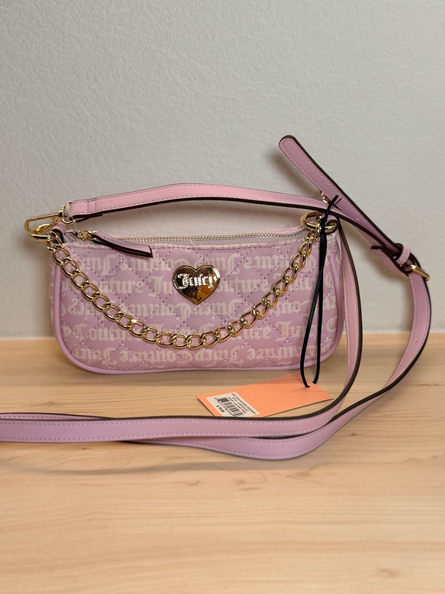 Juicy Couture Love Your Couture Quilted Monogram Crossbody Bag in Lilac Mist Tonal 3