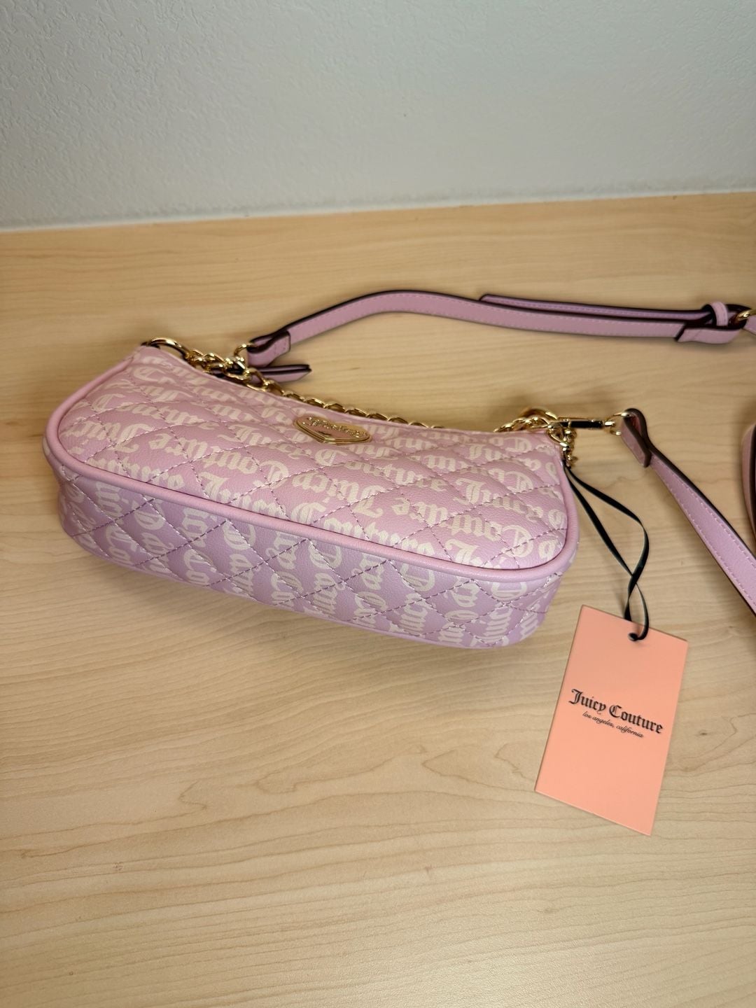 Juicy Couture Love Your Couture Quilted Monogram Crossbody Bag in Lilac Mist Tonal 6