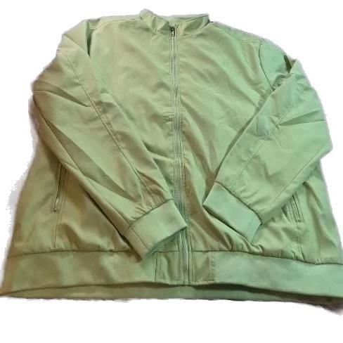 Mens Lightweight Green Full Zip Bomber Windbreaker Jacket 4XL 3