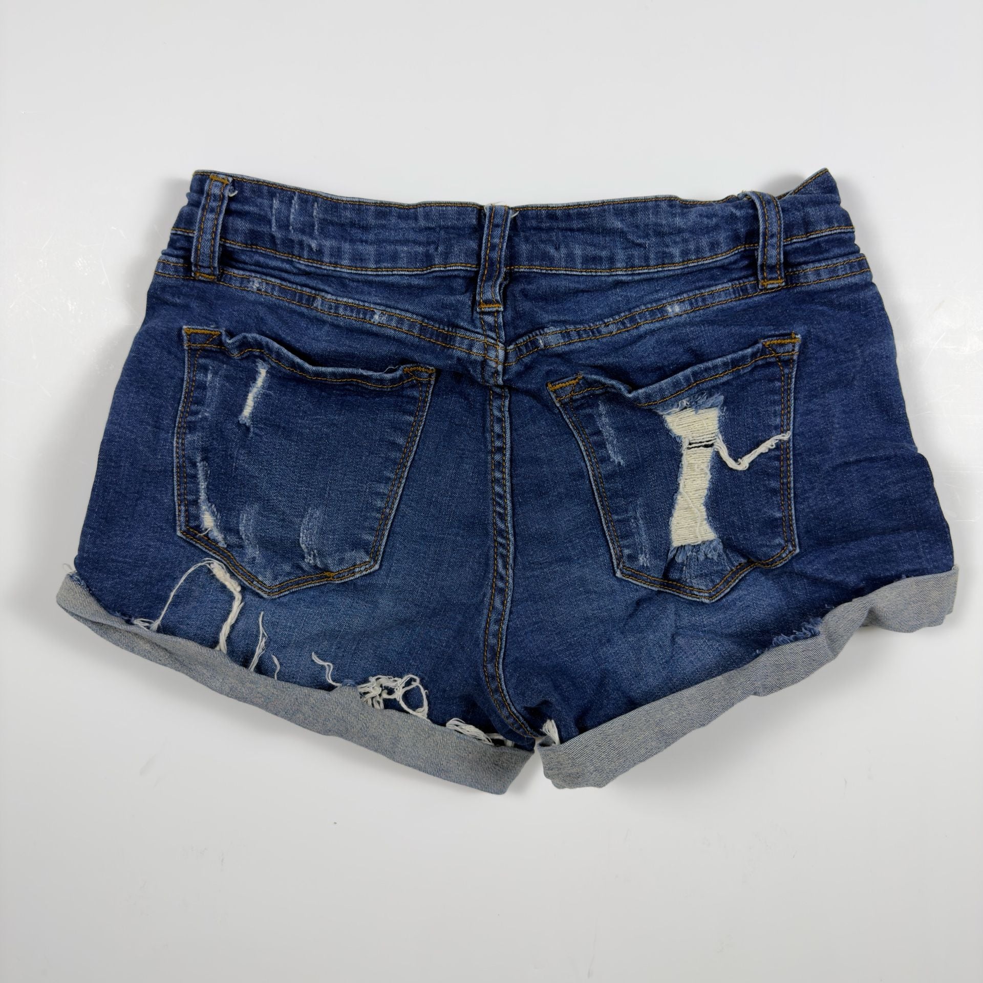 KanCan Distressed Cuffed Mid Rise Jean Shorts Medium Wash Size 9/28 KC6005D 3