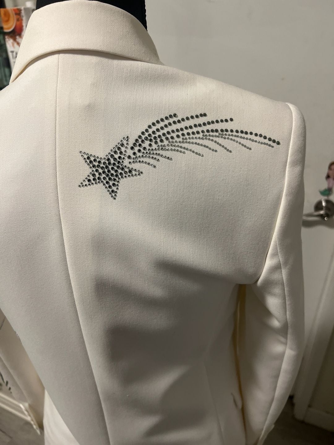 Zadig & Voltaire Victor Strass White Star Embellished Blazer size 34 7