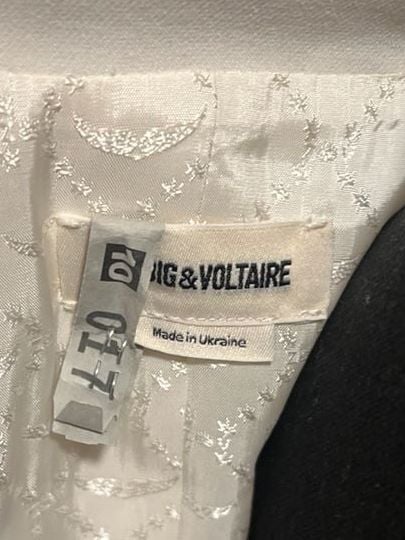 Zadig & Voltaire Victor Strass White Star Embellished Blazer size 34 8