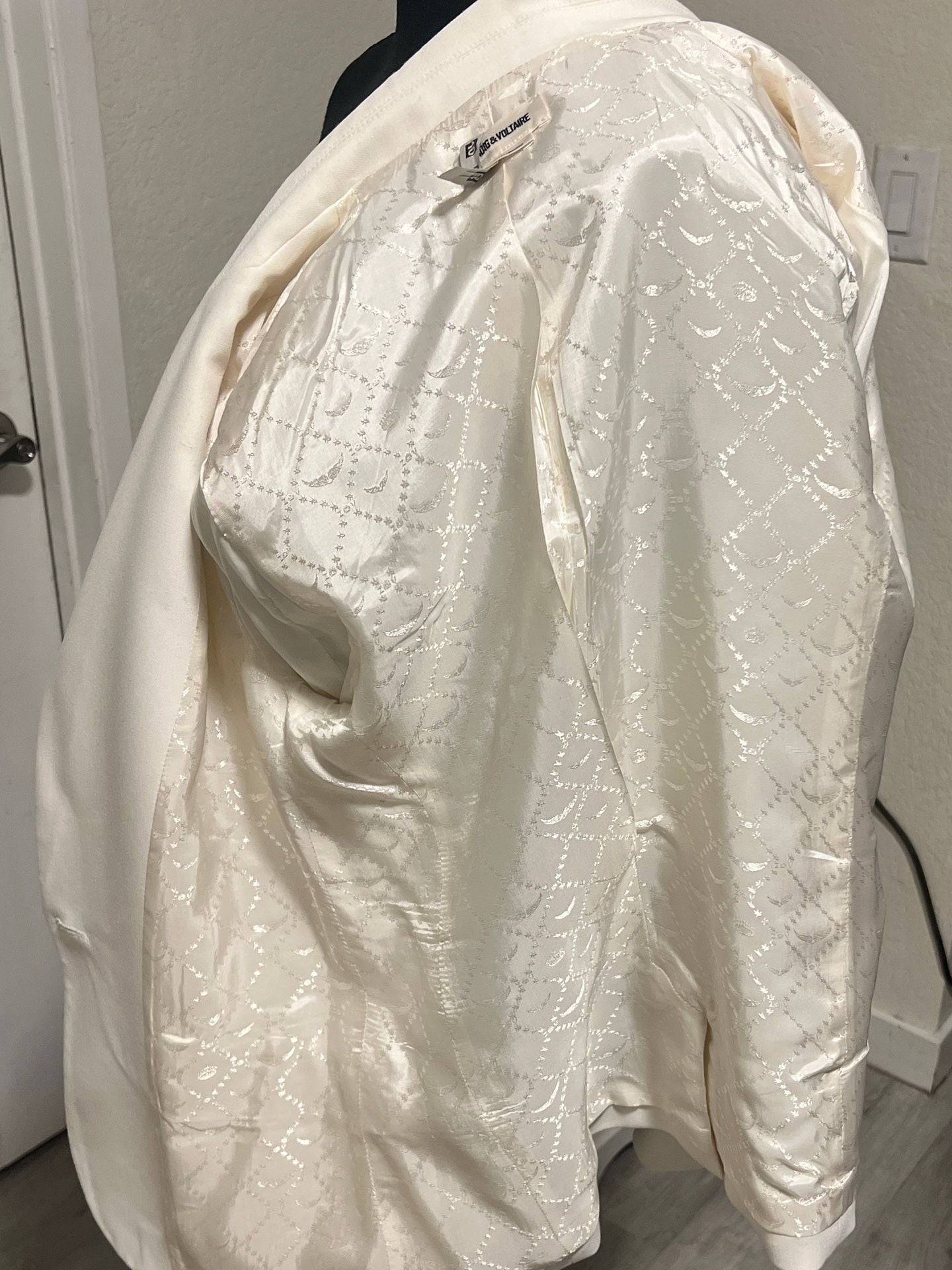 Zadig & Voltaire Victor Strass White Star Embellished Blazer size 34 13