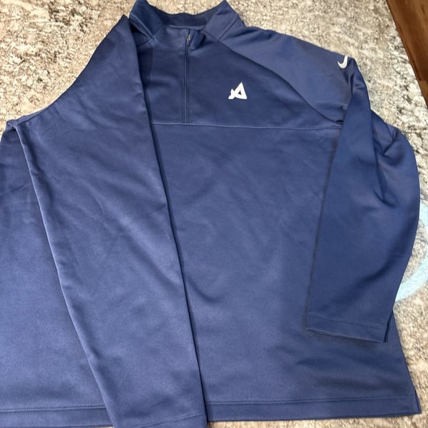 Nike Performance 1/4 Zip Pullover Jacket Navy Blue Men's XL