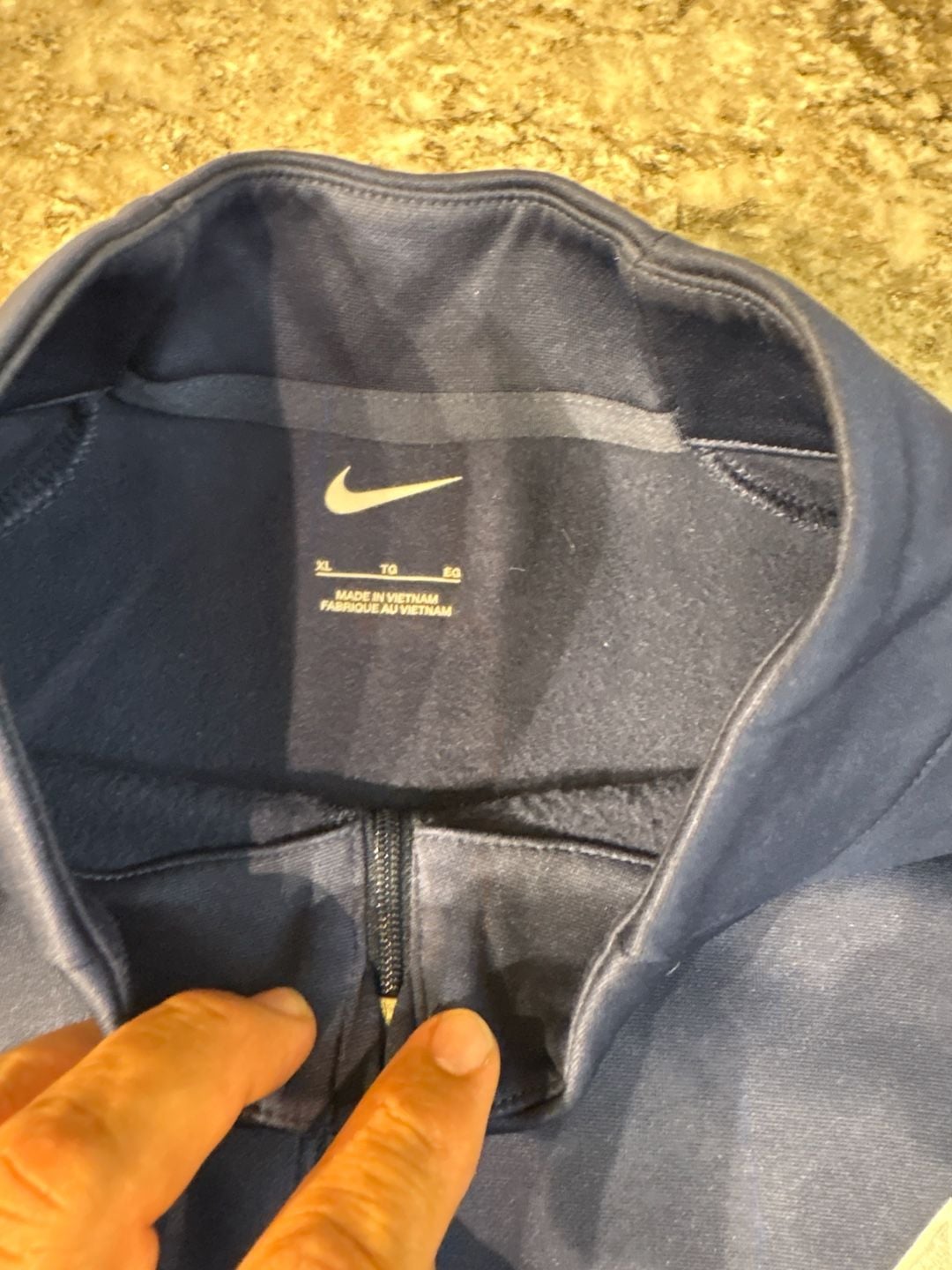 Nike Performance 1/4 Zip Pullover Jacket Navy Blue Men's XL 5