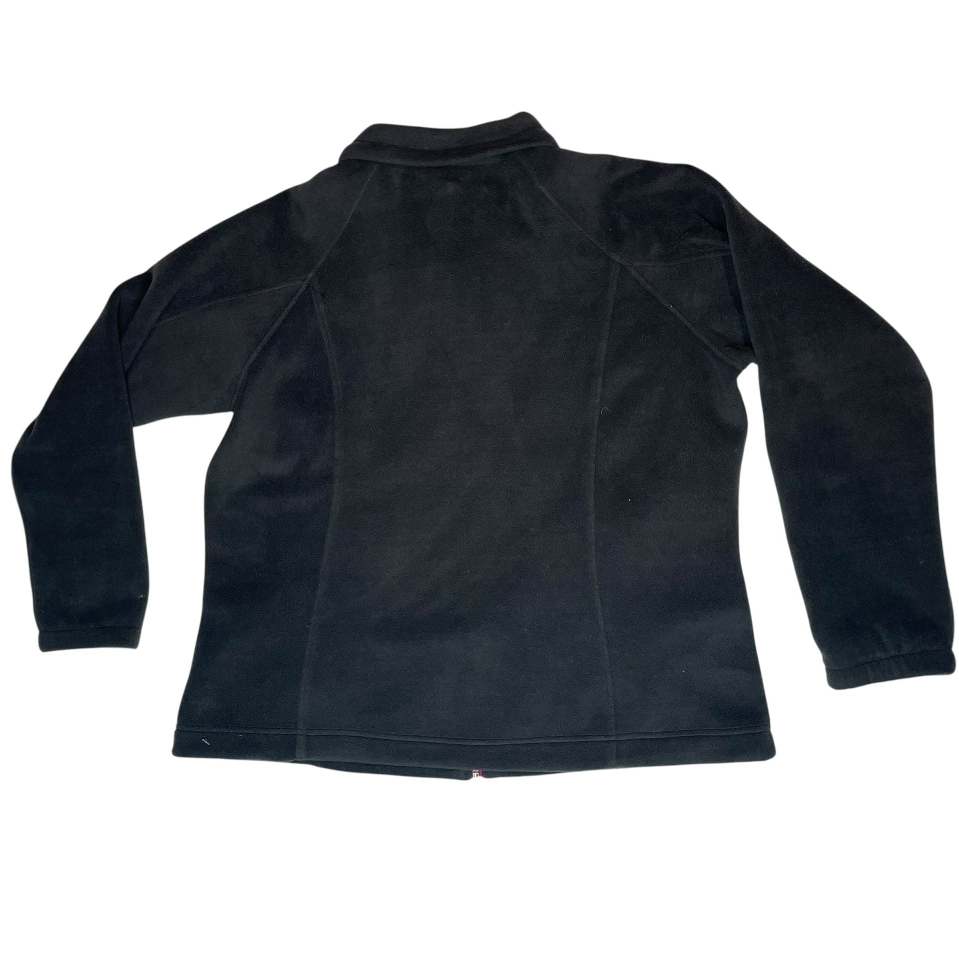 Columbia Fleece Jacket Women’s 1X Black Pink Zip Outdoor Full Zip 8