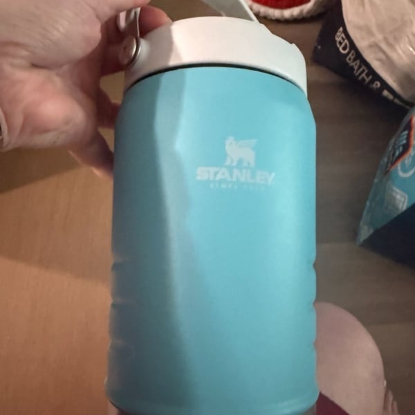 Stanley 40 oz IceFlow Flip Straw Water Bottle Jug in Azure