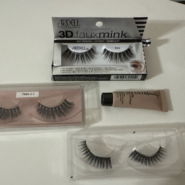 Ardell 3D Faux Mink 862 Lashes Bundle with Ulta Matte Eye Primer and Extra Eyelashes