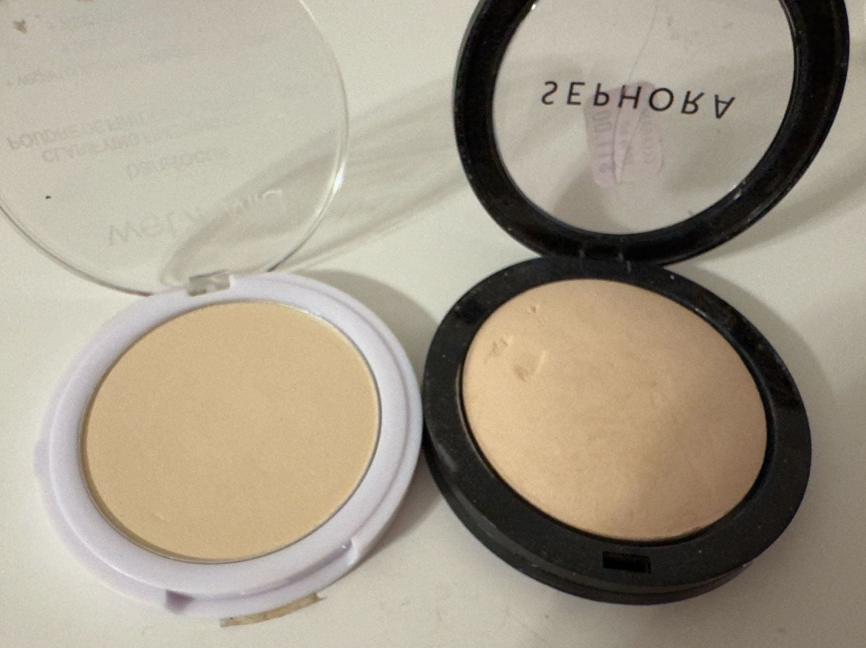 Wet n Wild Bare Focus Clarifying Finishing Powder + Sephora Baked Face Compact 6
