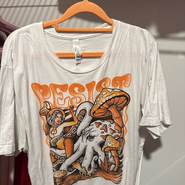 DopeSkill x Bella+Canvas Resist Trippin Graphic T-Shirt White/Orange XL