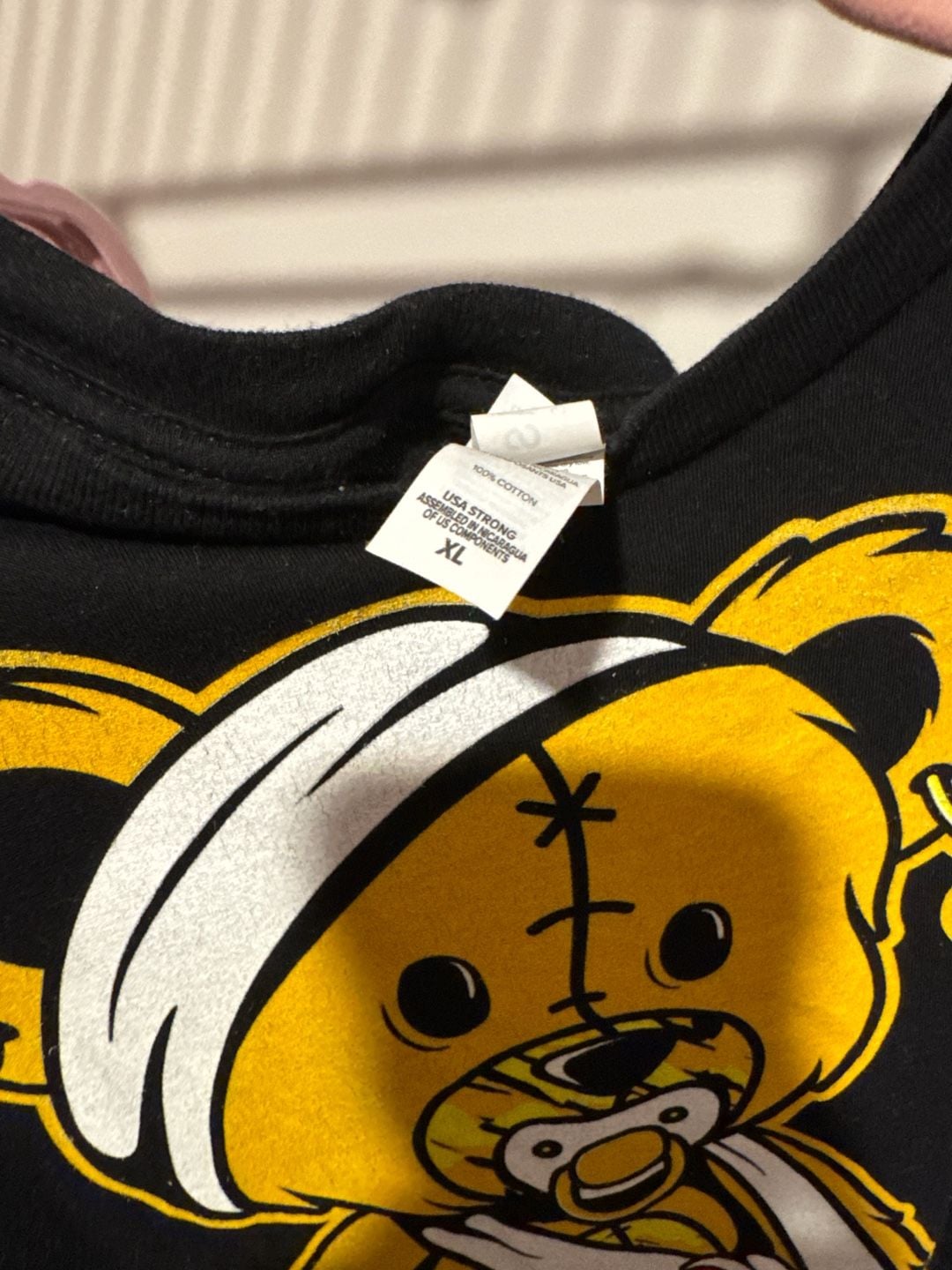 DopeSkill AJ4 Thunder Hurt Bear No Days Off Graphic T-Shirt XL 3