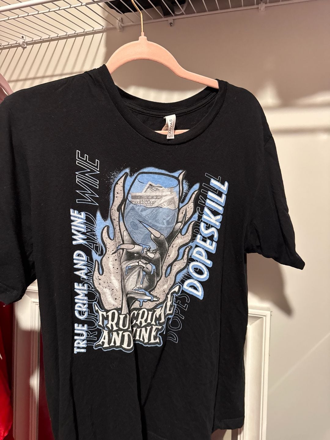 Dopeskill True Crime and Wine Graphic T-Shirt XL 2