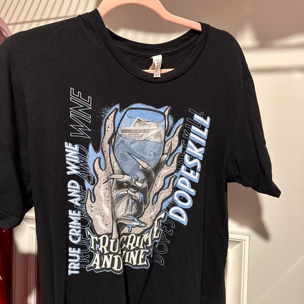 Dopeskill True Crime and Wine Graphic T-Shirt XL