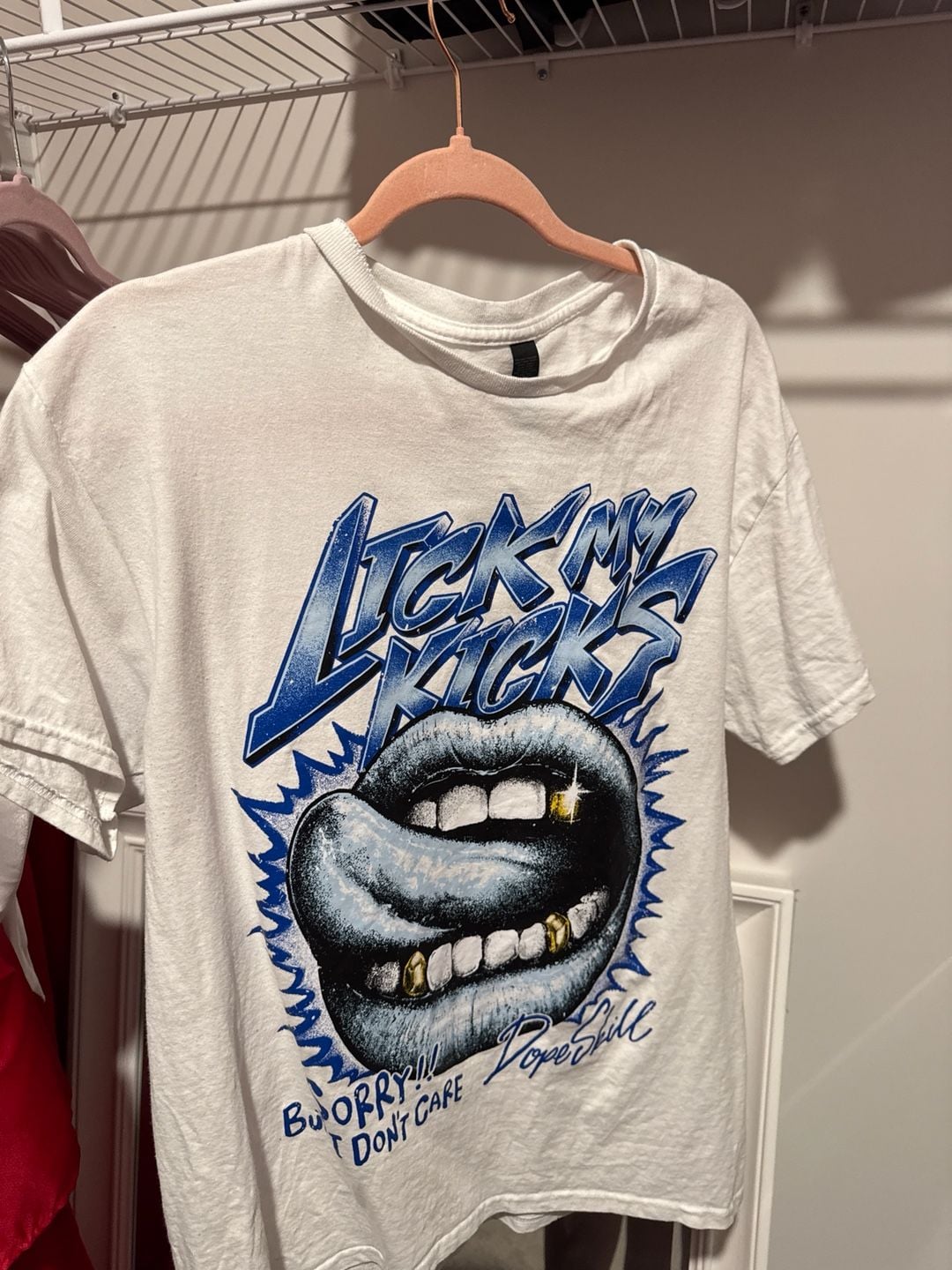 DopeSkill Lick My Kicks Graphic White T-Shirt 2