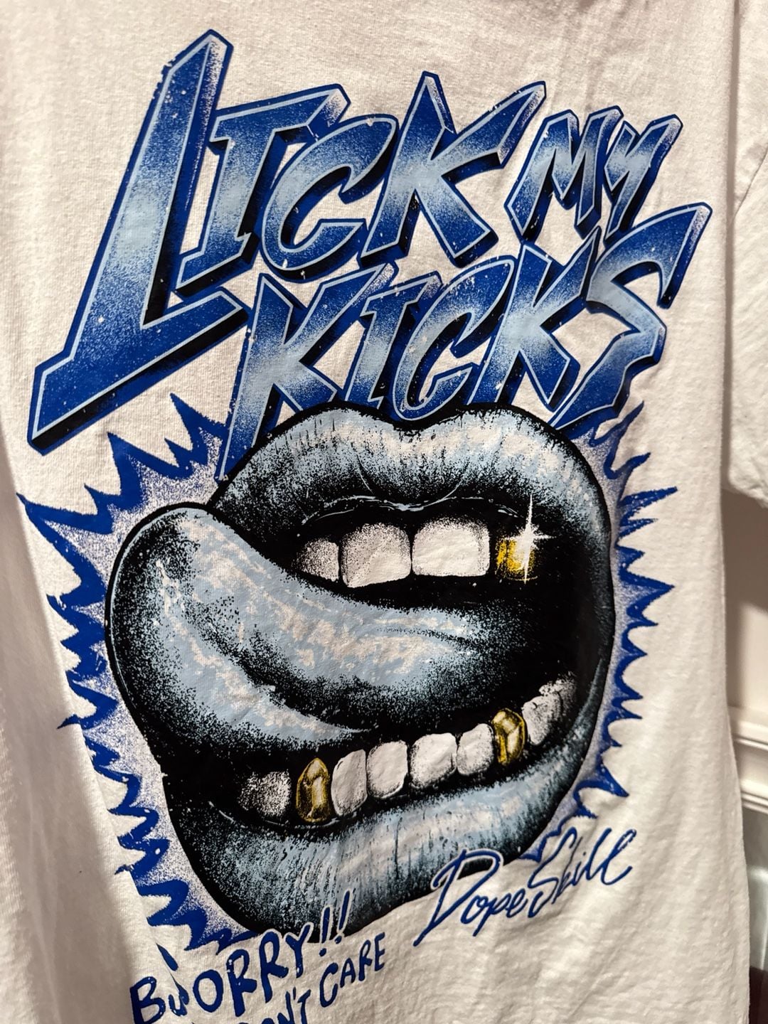 DopeSkill Lick My Kicks Graphic White T-Shirt 4