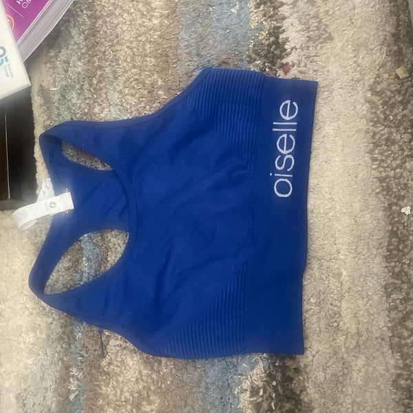 Oiselle In2 Seamless Strappy Sports Bra Cobalt Blue