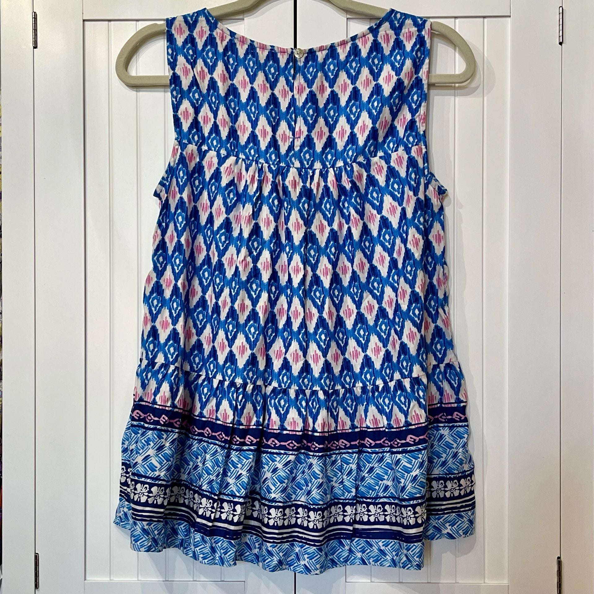 NWT Beachlunchlounge Lee Moroccan Tile Sleeveless Peplum Top 3
