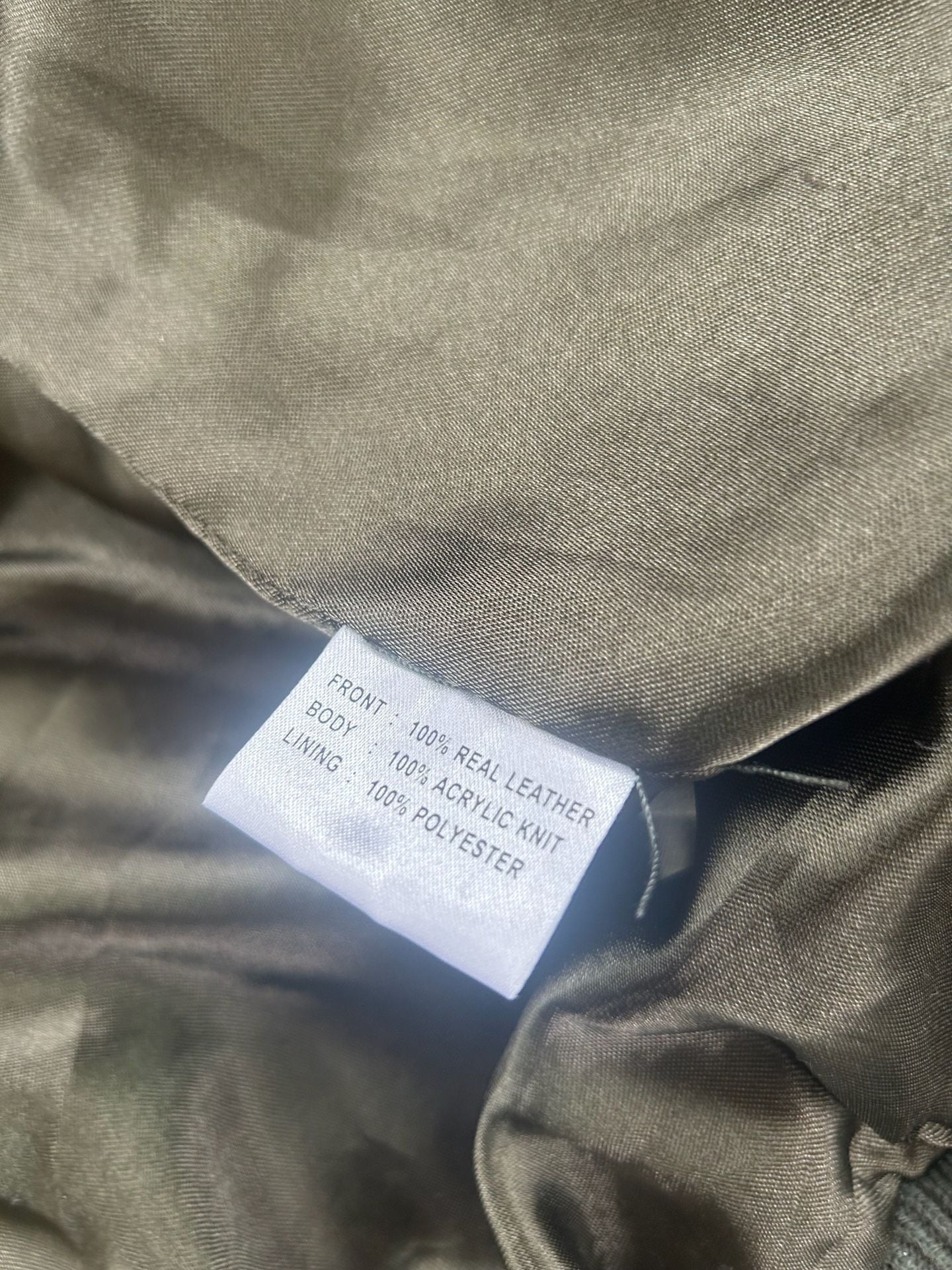 Vintage Bagazio Olive Green Full Zip Knit Bomber Jacket with Vertical Stripes 11