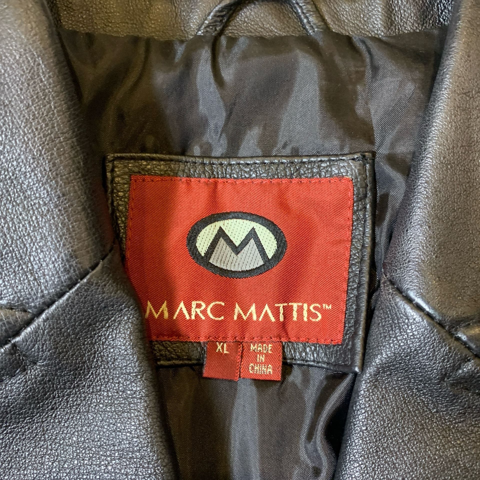 Marc Mattis Women's Black 100% Genuine Leather 2-Button Pocket Blazer Jacket XL 7