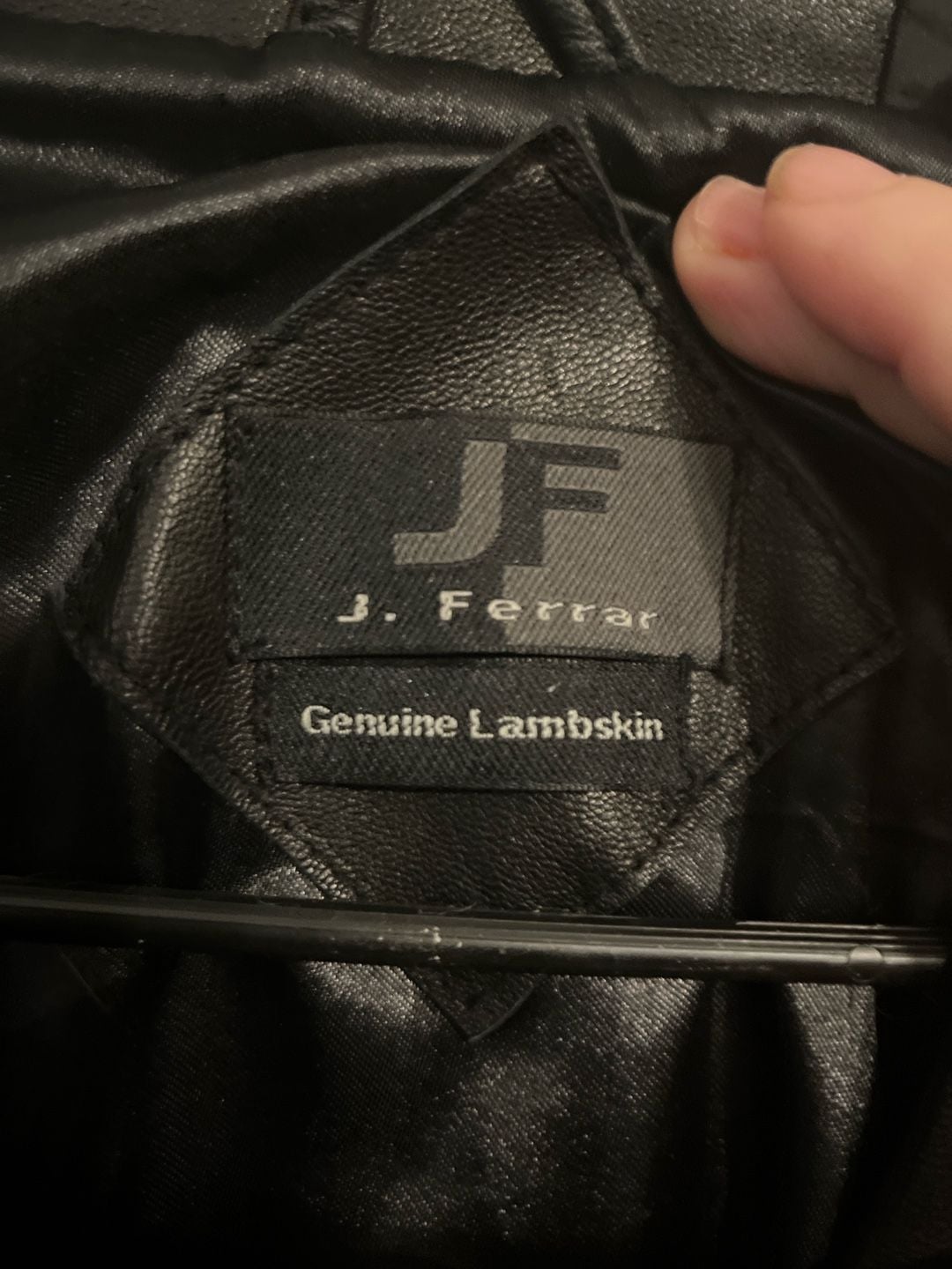 J. Ferrar Men's Vintage Genuine Lambskin Black Leather Blazer Coat 3