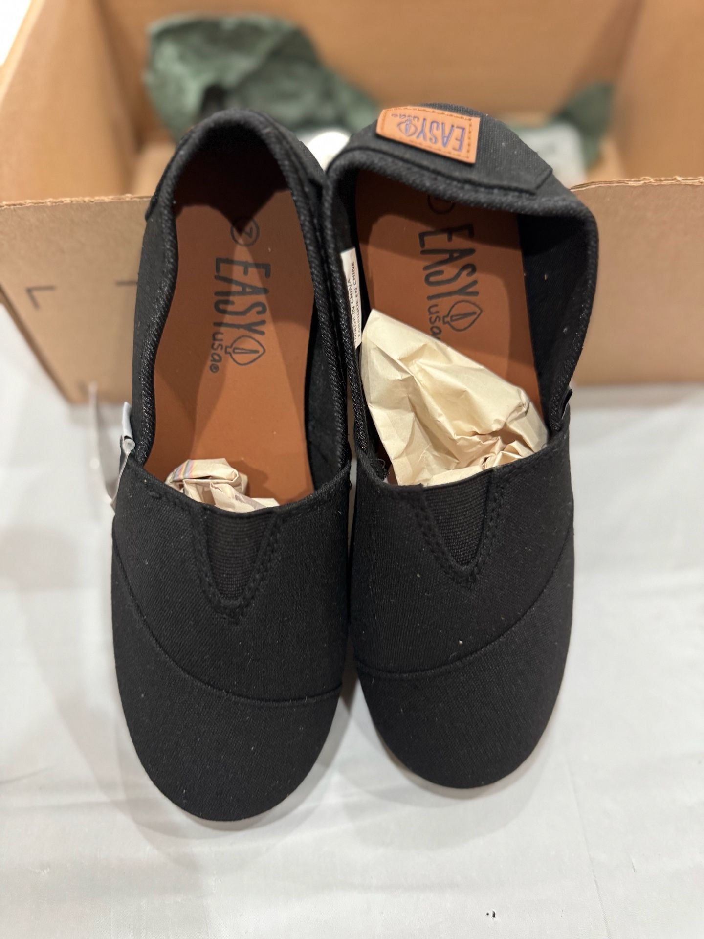 EasyUSA Women's Black Canvas Alpargata Slip-On Shoes 14