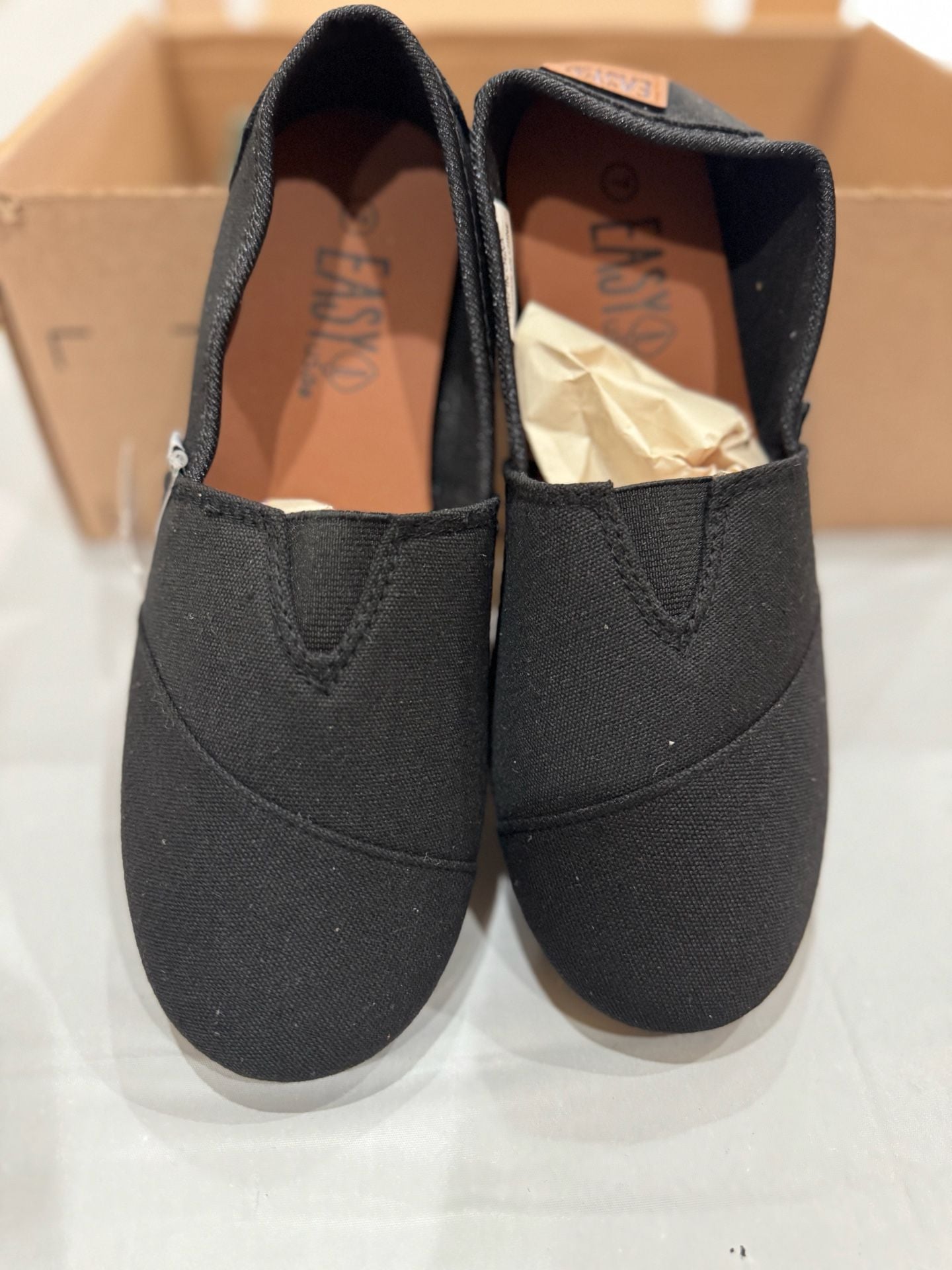 EasyUSA Women's Black Canvas Alpargata Slip-On Shoes 15