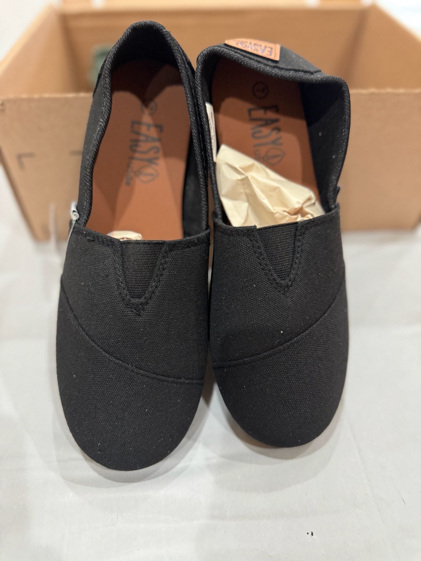 EasyUSA Women's Black Canvas Alpargata Slip-On Shoes 16