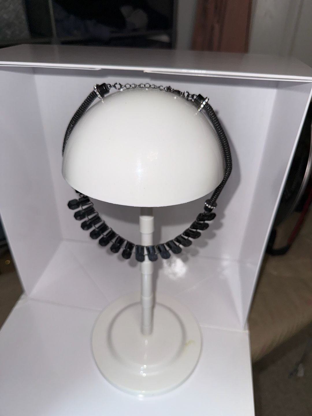 Lia Sophia Glaminator Hematite Glass Pearl and Citrine Crystal Statement Necklace 4