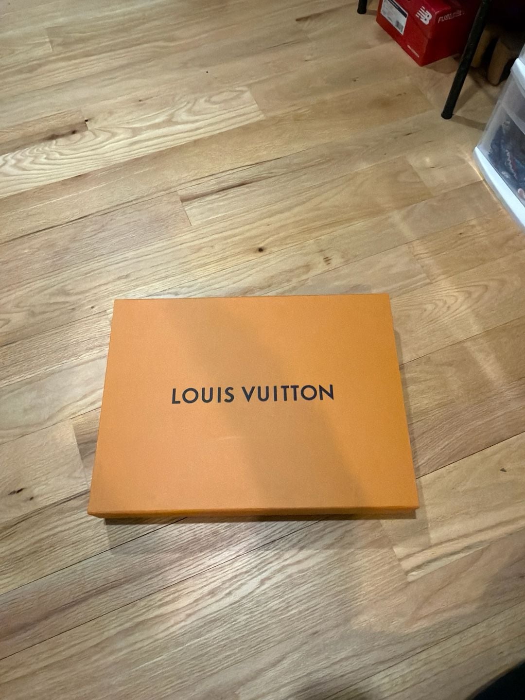 Authentic Louis Vuitton Orange Empty Magnetic Gift Storage Box 1